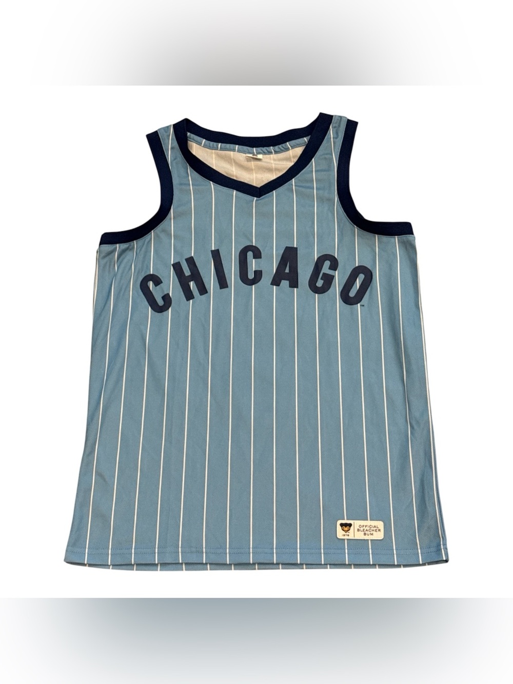 Chicago Cubs Baseball SGA Tank Top Bleacher Bum Budweiser Blue Jersey Men's M